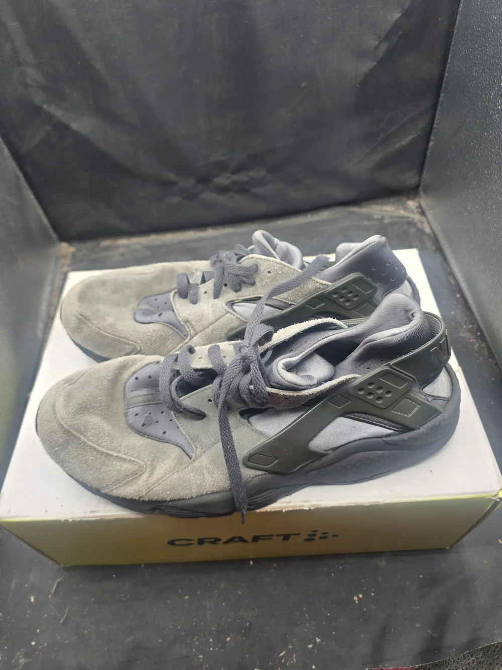 SKU A0418M Nike Men’s Athletic Suede Sneakers in Gray